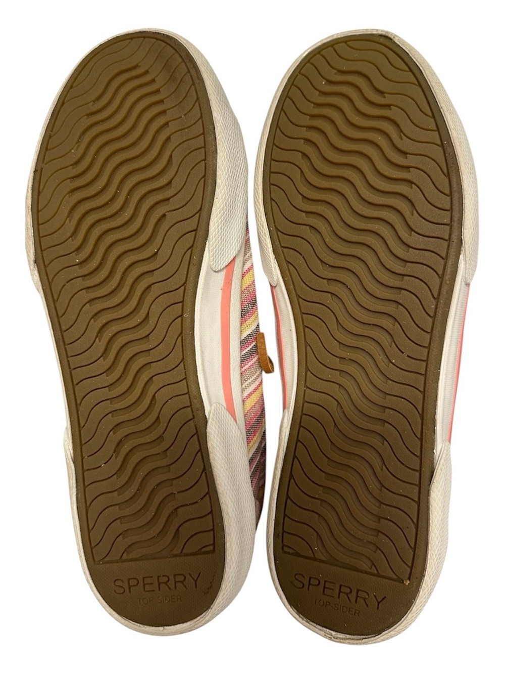 Sperry Top-Sider Pier Wave LTT Multicolor Striped Canvas Sneakers - Size 6.5 - Picture 4 of 13